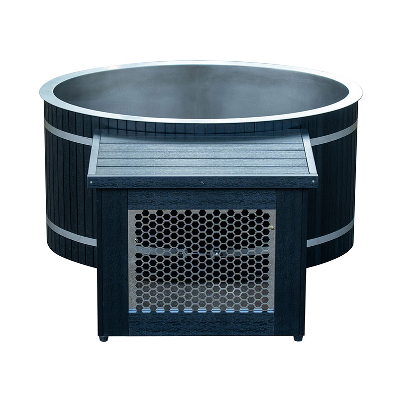 Oválný studený ponor s vanou z nerezové oceli